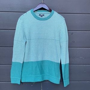 Knit sweater round collar
